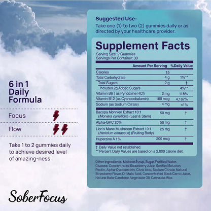 Soberfocus Non Caffeinated Gummies